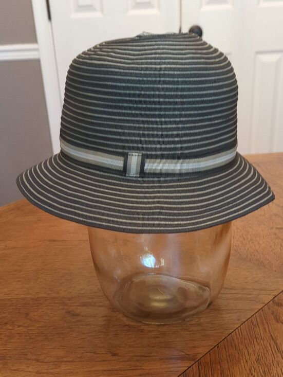 Woolrich Accessories - Woolrich Striped Cloche Bucket Hat Downton Abbey Dark Academia Eclectic Grandpa